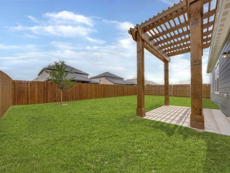Exterior details and patio area of a home in Pebblebrook, Sherman (Image 3).