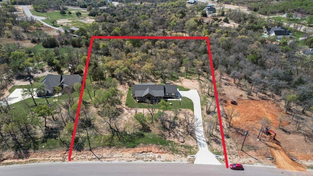 Estimated Property Line for the property. Plenty of room to add anything you wish! Estimated Property Line for the property. Plenty of room to add anything you wish!