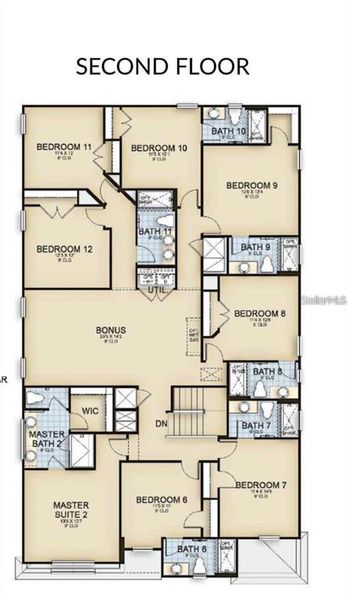 2D floor plan layout of this home in , Kissimmee, FL (Image 3).