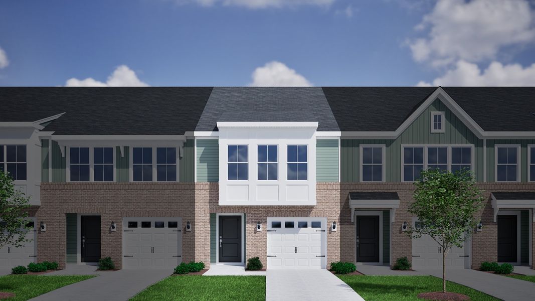 Representative exterior photo of a completed home built from the Foxglove - Genesis Value Collection by Mungo Homes in Westview, Charlotte, NC (Image 13).
