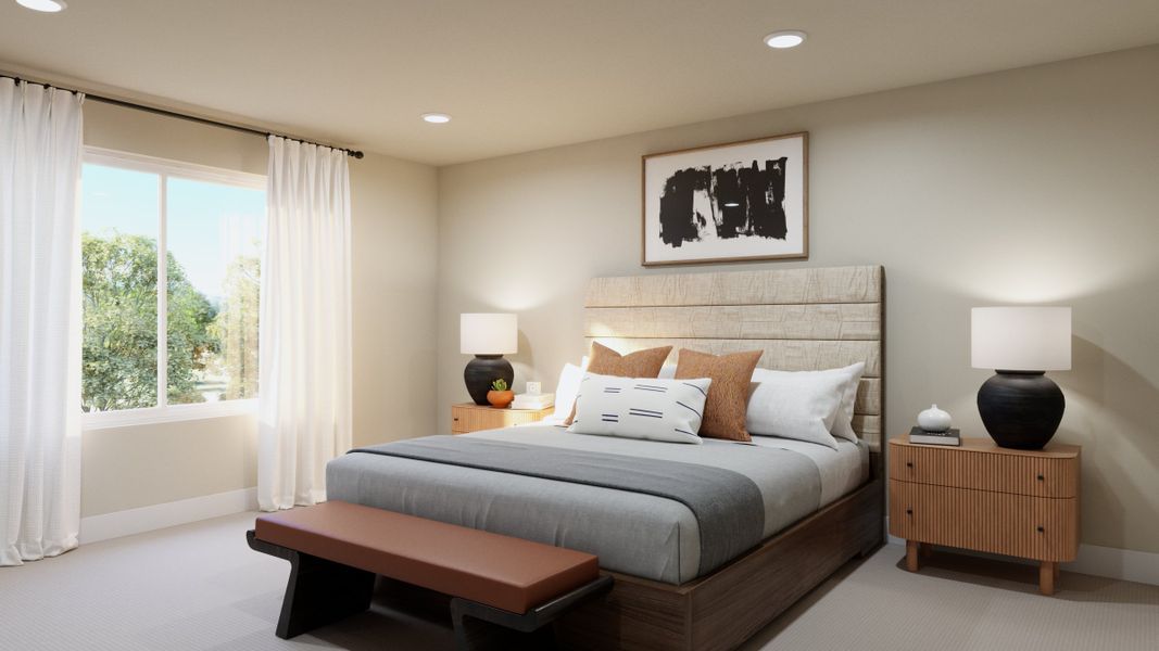 Representative furnished interior of a home built from the Jansen by Risewell Homes in Highlands Preserve, Mead (Image 6).