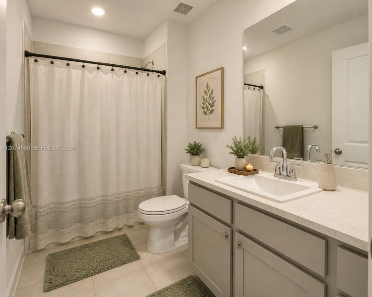 Furnished interior view inside a new home in , Pompano Beach (Image 9).