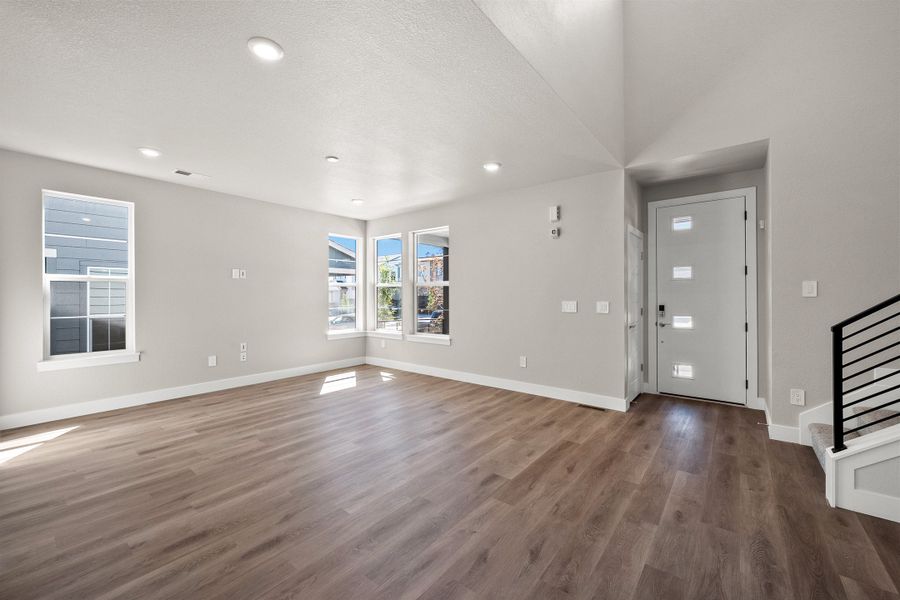Spacious, unfurnished interior of a new home in Trumark Homes at Sterling Ranch, Littleton (Image 8). Spacious, unfurnished interior of a new home in Trumark Homes at Sterling Ranch, Littleton (Image 8).