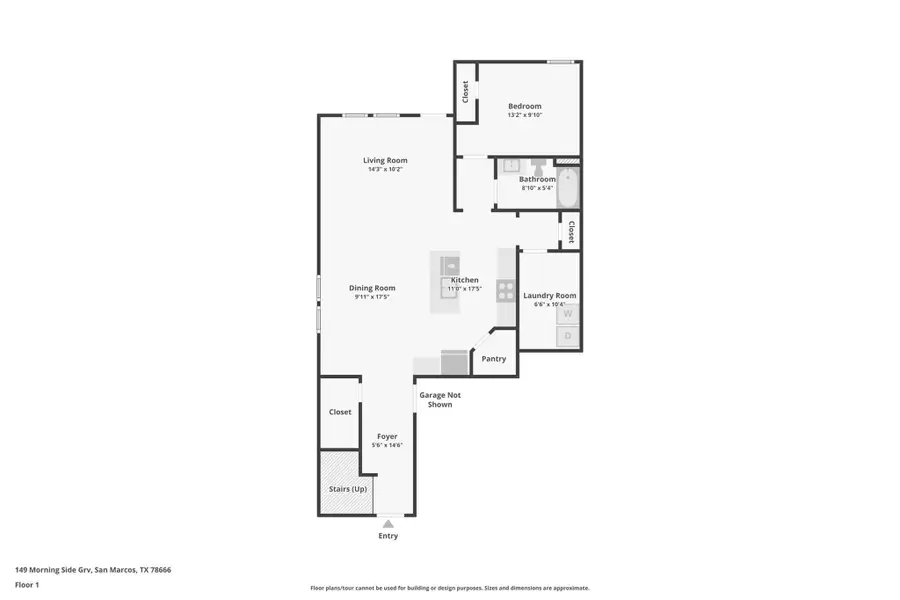 2D floor plan layout of this home in Whisper South, San Marcos, TX (Image 3).