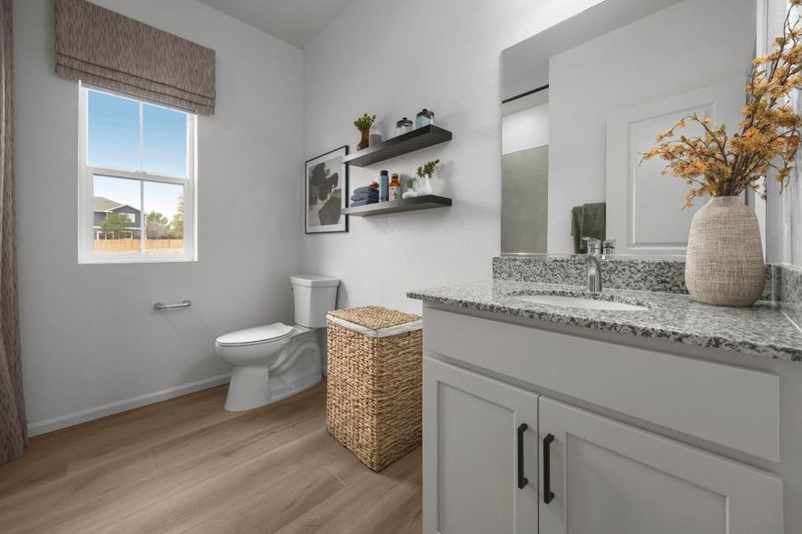 Representative furnished interior of a home built from the 1818 Modeled by KB Home in Brighton Crossings, Brighton (Image 18).