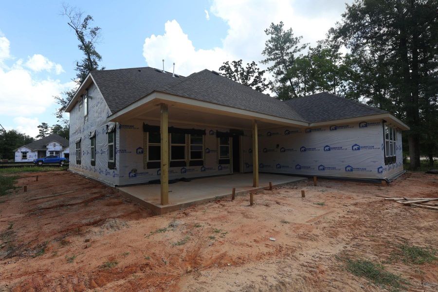 Backyard with covered patio - still under construction! Backyard with covered patio - still under construction!