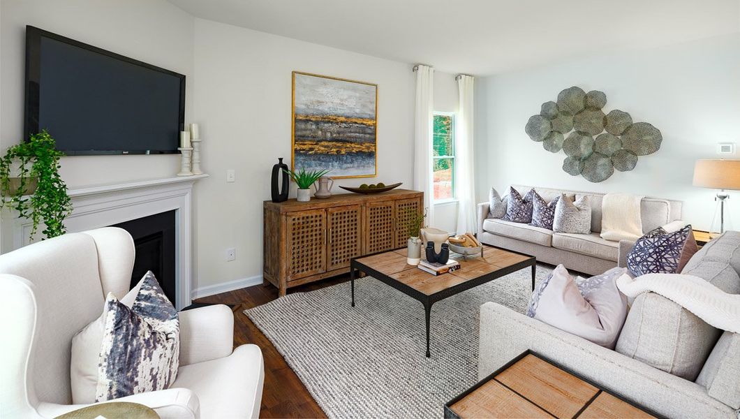 Furnished interior view inside a new home in Tap Root Farms, Fletcher (Image 14).