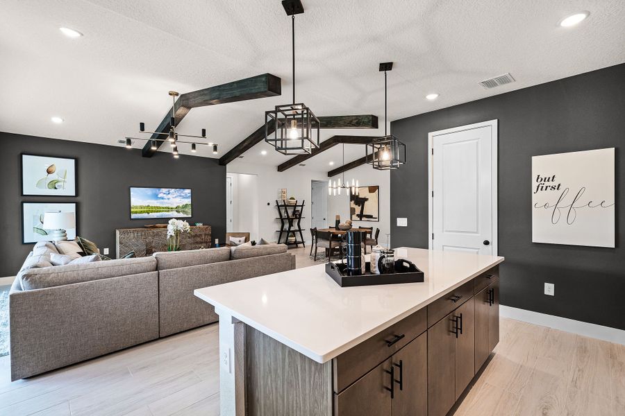 Kitchen overlooking great room