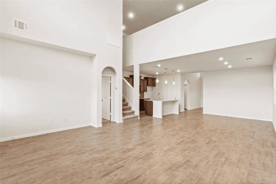 Representative unfurnished interior of a home built from the Christina 2516 SB by Saratoga Homes in Crosby Farms, Crosby (Image 6).