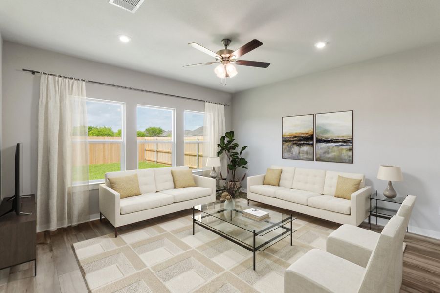 Representative furnished interior of a home built from the Colorado by Omega Builders in Hillside Village, Temple (Image 7).