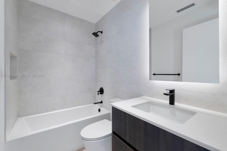 Furnished interior view inside a new home in , Miami Beach (Image 33). Furnished interior view inside a new home in , Miami Beach (Image 33).