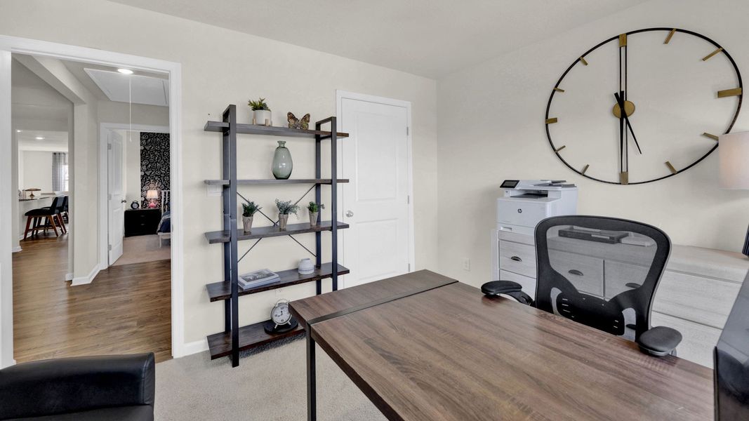 Representative furnished interior of a home built from the Aria by D.R. Horton in Hillcrest Landing, McDonald (Image 19).