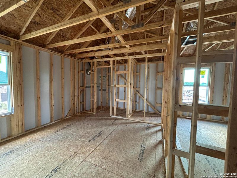 In-progress construction of a new home in The Heights at Saddlebrook Ranch 60's, Schertz, TX (Image 9).