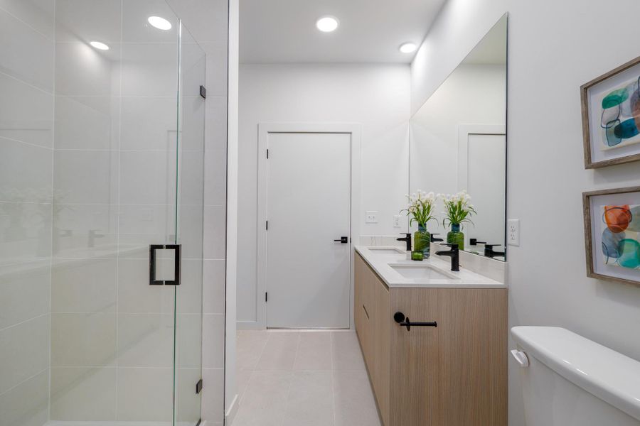 Furnished interior view inside a new home in One Oak, Austin (Image 4). Furnished interior view inside a new home in One Oak, Austin (Image 4).