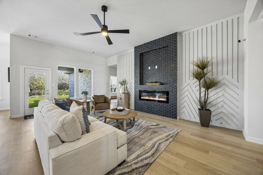 Furnished interior view inside a new home in Mercer Meadows, Royse City (Image 8).