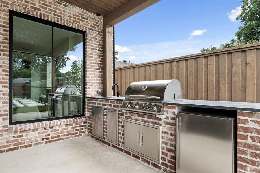 Exterior details and patio area of a home in , Dallas (Image 3). Exterior details and patio area of a home in , Dallas (Image 3).