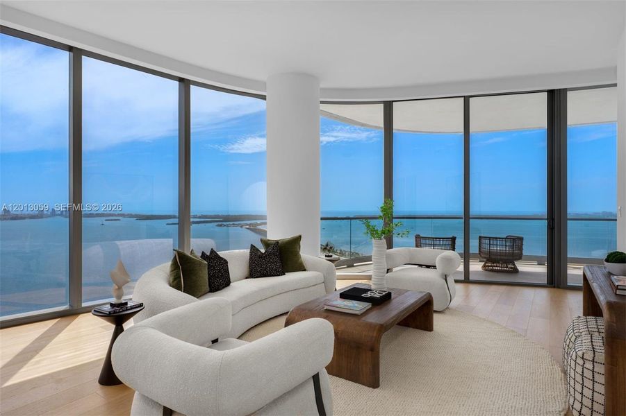 Furnished interior view inside a new home in , Miami (Image 28).