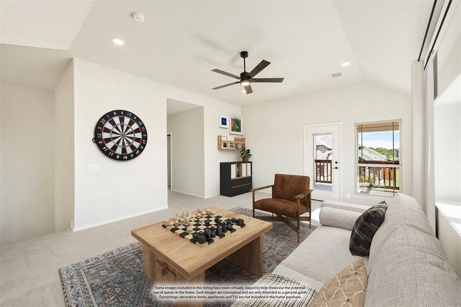 Furnished interior view inside a new home in Hulen Trails Classic 50, Fort Worth (Image 13). Furnished interior view inside a new home in Hulen Trails Classic 50, Fort Worth (Image 13).