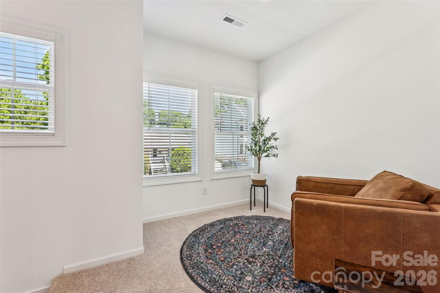 Reading nook at top of the stairs