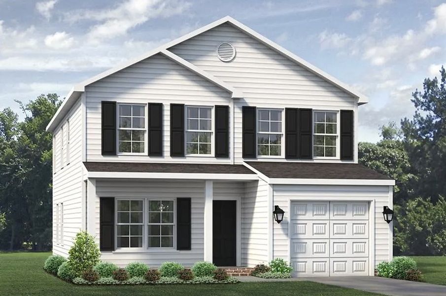 Representative exterior photo of a completed home built from the Irvine by Keystone Homes NC in The Wilcox, Greensboro, NC (Image 25).