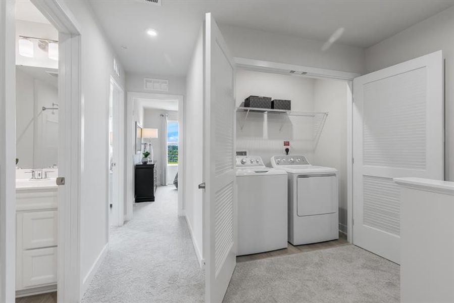 Representative furnished interior of a home built from the Overture by Ryan Homes in Moore Farm Townhomes, Indian Trail (Image 43).