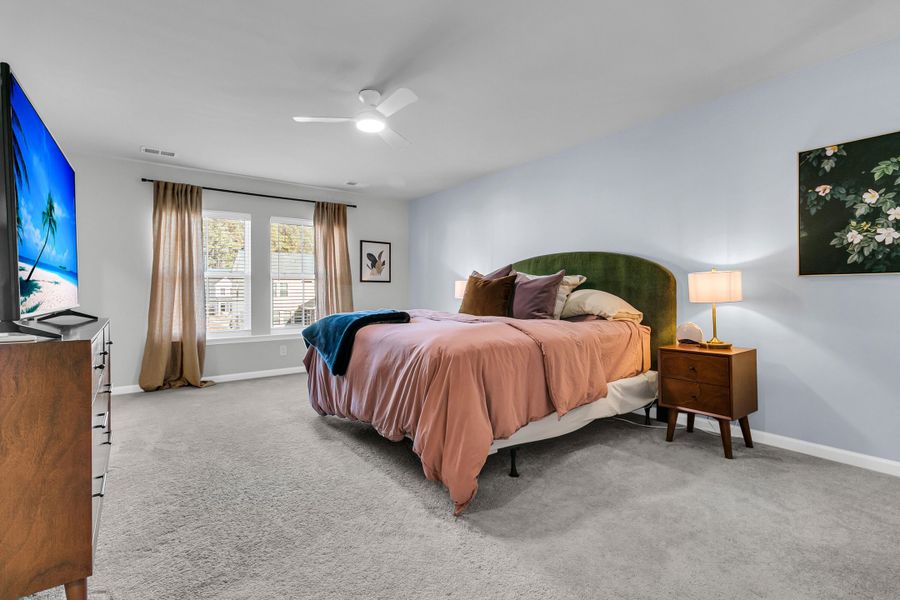 Furnished interior view inside a new home in Sweetgrass at Summers Corner: Arbor Collection, Summerville (Image 18). Furnished interior view inside a new home in Sweetgrass at Summers Corner: Arbor Collection, Summerville (Image 18).