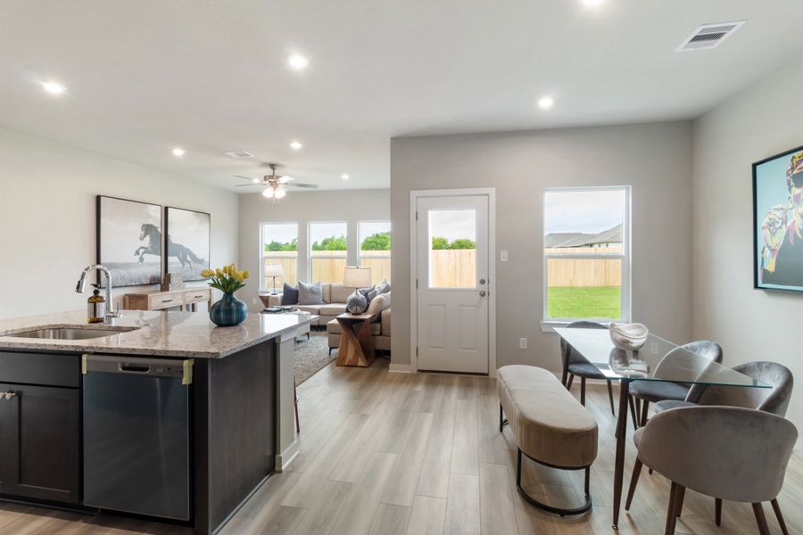Representative furnished interior of a home built from the Frio by Omega Builders in Hillside Village, Temple (Image 7).