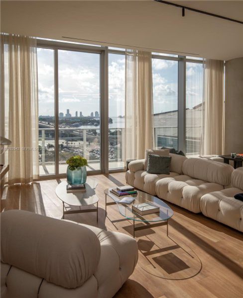 Furnished interior view inside a new home in , Miami (Image 16).