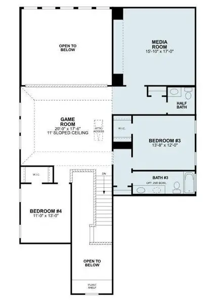 2D floor plan layout of this home in Aster Park, McKinney, TX (Image 4).