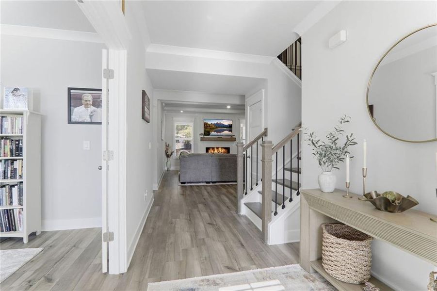 Furnished interior view inside a new home in Rosewood Lake Estates, Hoschton (Image 8). Furnished interior view inside a new home in Rosewood Lake Estates, Hoschton (Image 8).