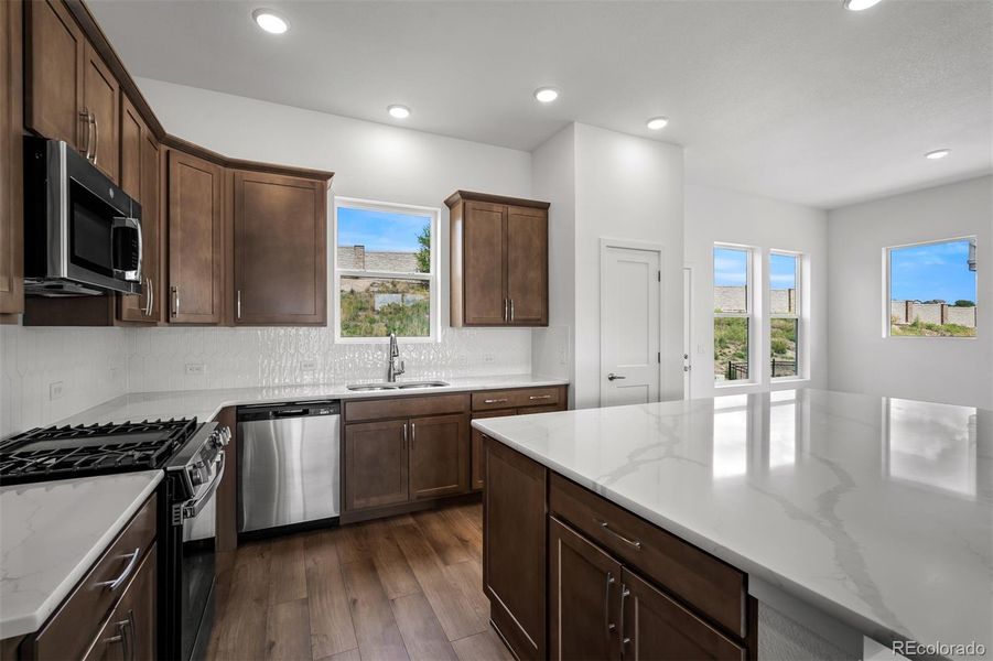 Furnished interior view inside a new home in Trailside at Cottonwood Creek, Colorado Springs (Image 9). Furnished interior view inside a new home in Trailside at Cottonwood Creek, Colorado Springs (Image 9).