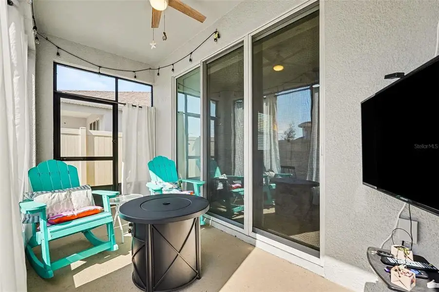 Exterior details and patio area of a home in Woodcreek, Wesley Chapel (Image 3).