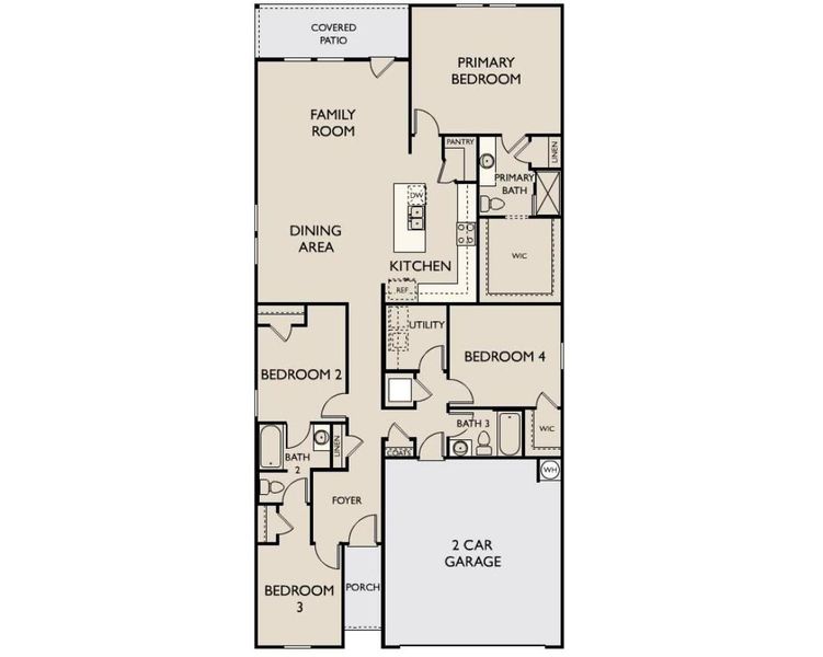 2D floor plan layout of this home in Willow Springs, Buda, TX (Image 2). 2D floor plan layout of this home in Willow Springs, Buda, TX (Image 2).