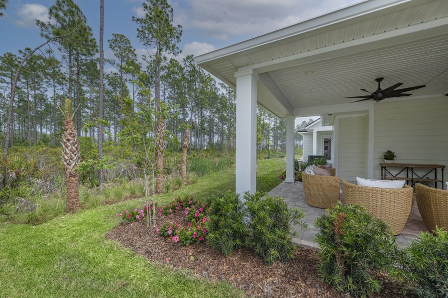 Representative exterior details of a home built from the Sebring by Riverside Homes in Mariposa at EverRange, Jacksonville (Image 4).