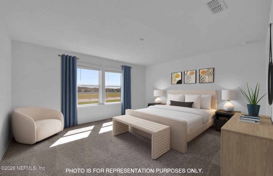 Furnished interior view inside a new home in Wells Landing, Jacksonville (Image 11).