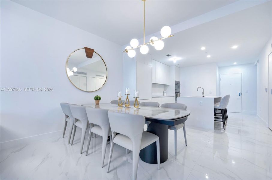 Furnished interior view inside a new home in , Miami (Image 12).