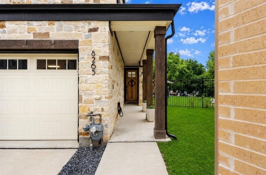 Exterior details and patio area of a home in , Dallas (Image 19). Exterior details and patio area of a home in , Dallas (Image 19).