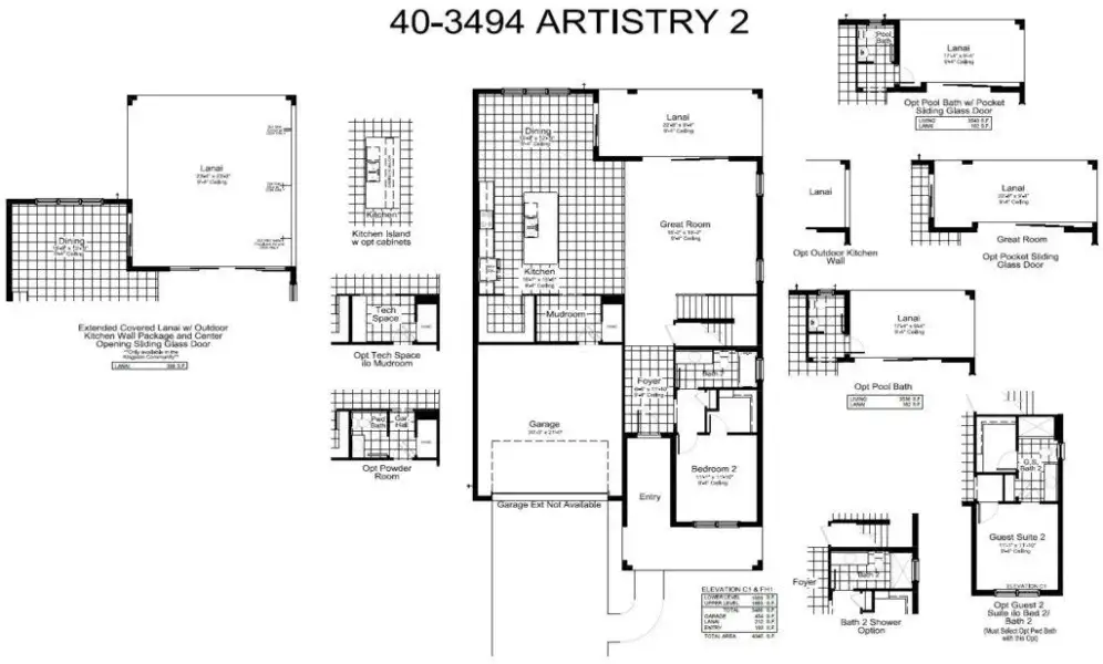 2D floor plan layout of this home in Kingston South Real Estate and Homes for Sale in Estero, FL - Neal Communities, Estero, FL (Image 5).