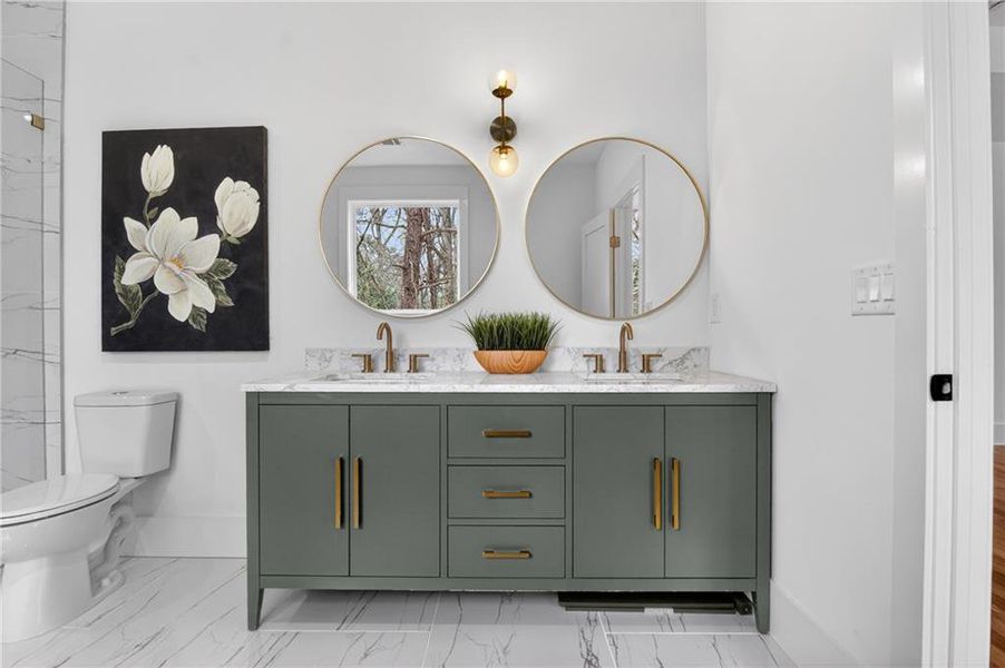 Furnished interior view inside a new home in , Atlanta (Image 49).