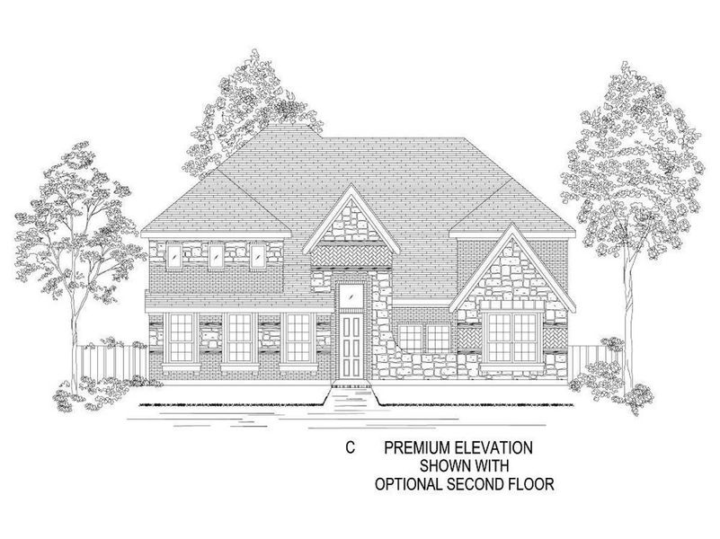 Representative rendering of the exterior for the Brenton R (Standard) by First Texas Homes (Image 10).