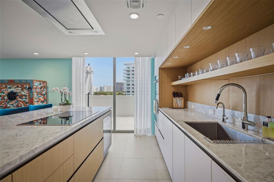 Snaidero cabinets and Miele appliances