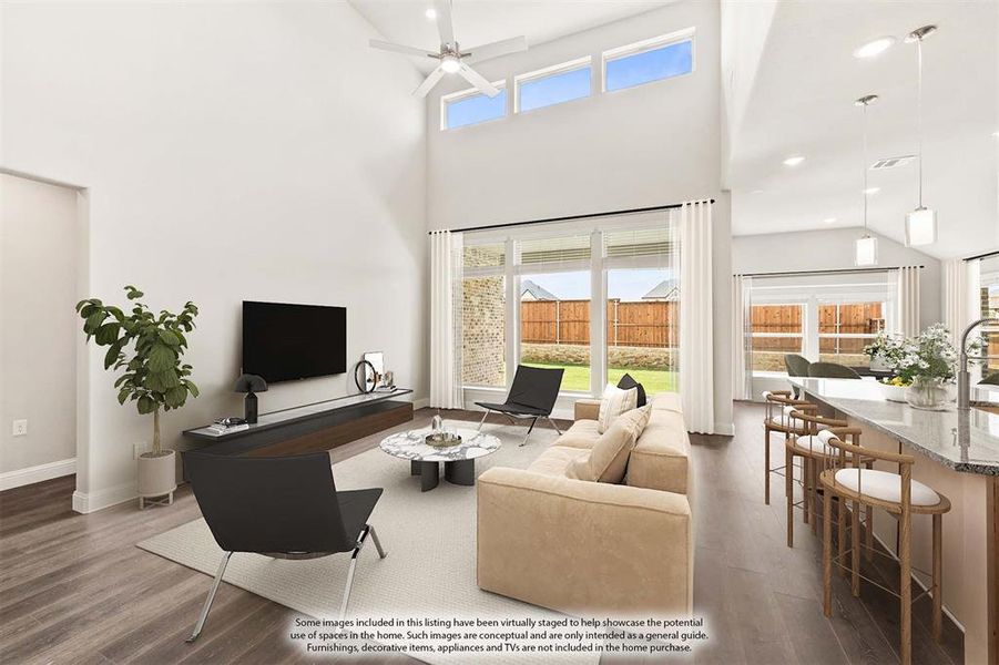 Furnished interior view inside a new home in Creekview Meadows, Pilot Point (Image 10).