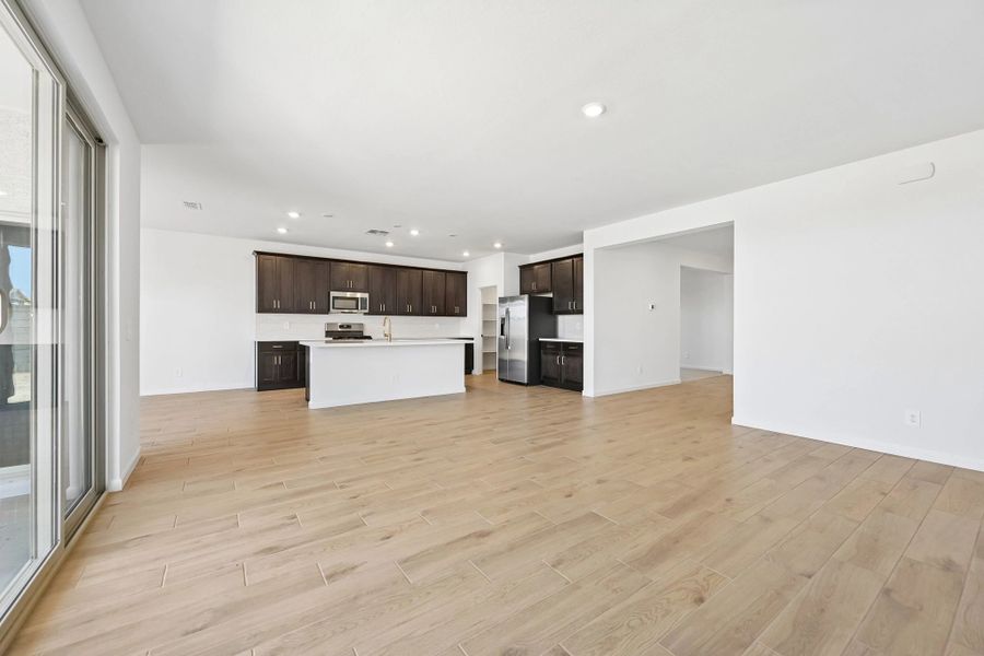 Great room and kitchen