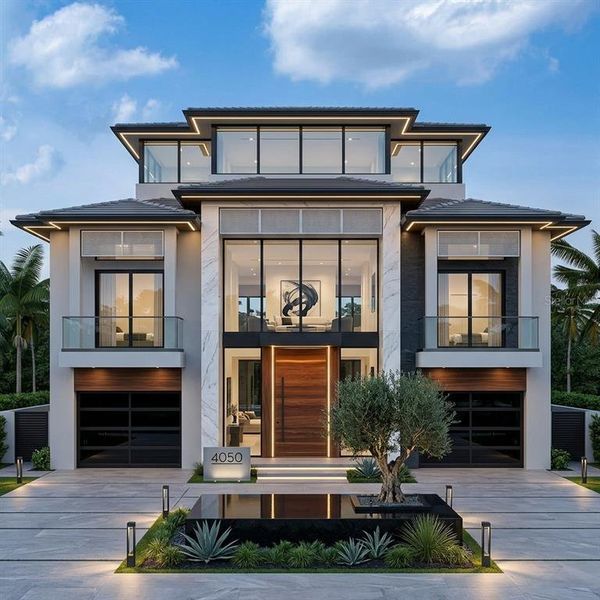 Front exterior of a new home in , Bradenton, FL, highlighting curb appeal (Image 5).