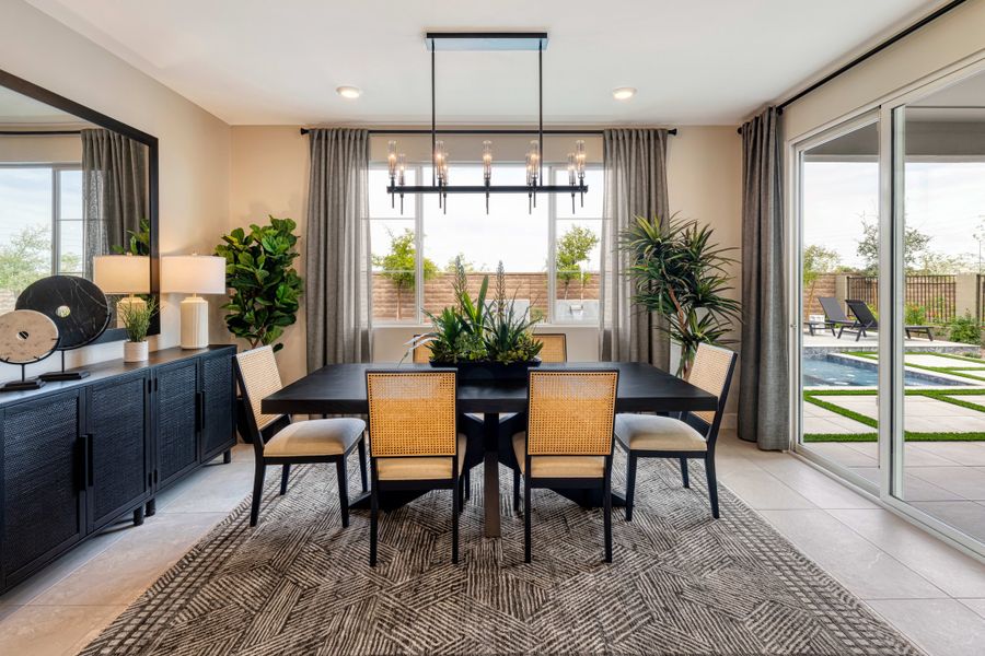 Representative furnished interior of a home built from the Laurel Plan 4002 by Tri Pointe Homes in Waterston Central, Gilbert (Image 8).