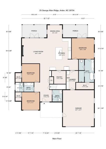 2D floor plan layout of this home in , Arden, NC (Image 6).