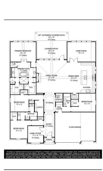 2D floor plan layout of this home in Audubon, Magnolia, TX (Image 6).