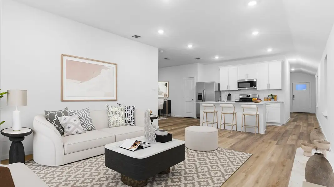 Furnished interior view inside a new home in Lakes at Westland Ranch, League City (Image 8).