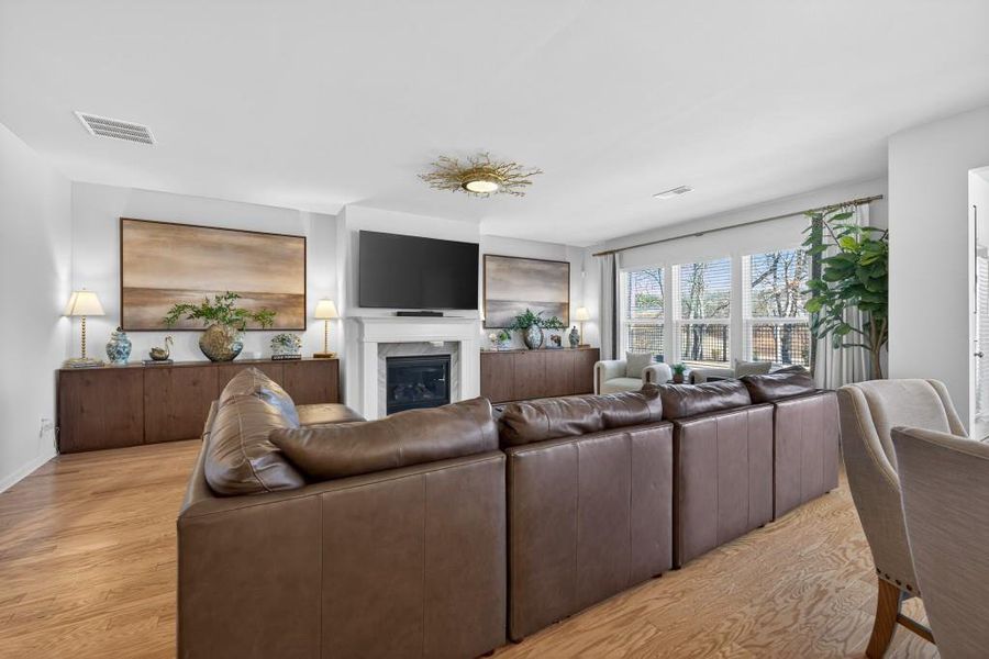 Furnished interior view inside a new home in Reunion, Flowery Branch (Image 13).