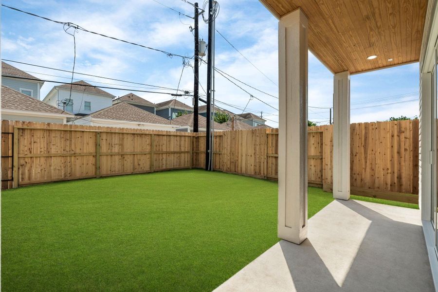 Exterior details and patio area of a home in , Houston (Image 29).